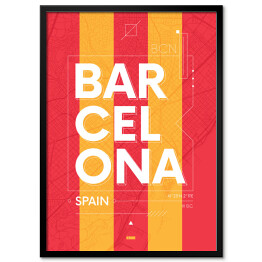 Plakat w ramie Typografia - Barcelona