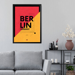 Obraz w ramie Typografia - Berlin