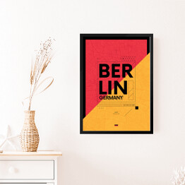 Obraz w ramie Typografia - Berlin