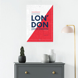 Plakat samoprzylepny Typografia - Londyn