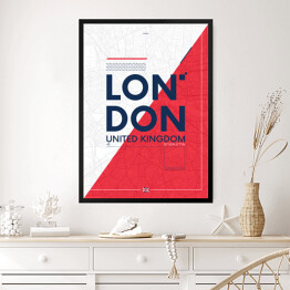 Obraz w ramie Typografia - Londyn