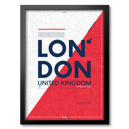 Obraz w ramie Typografia - Londyn