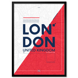 Plakat w ramie Typografia - Londyn
