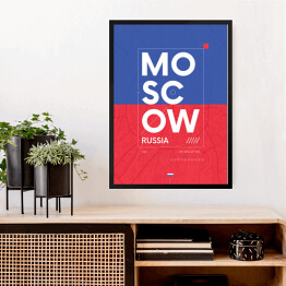 Obraz w ramie Typografia - Moskwa