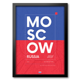 Obraz w ramie Typografia - Moskwa