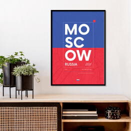 Plakat w ramie Typografia - Moskwa