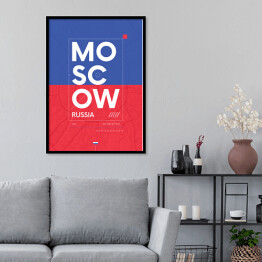 Plakat w ramie Typografia - Moskwa