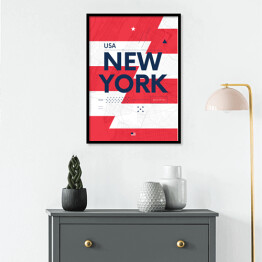 Plakat w ramie Typografia - Nowy Jork