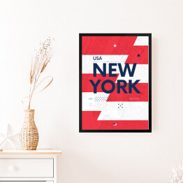 Obraz w ramie Typografia - Nowy Jork