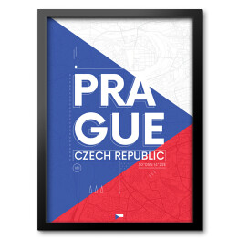 Obraz w ramie Typografia - Praga