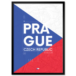 Plakat w ramie Typografia - Praga