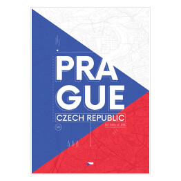 Plakat samoprzylepny Typografia - Praga