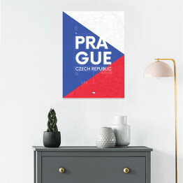 Plakat samoprzylepny Typografia - Praga