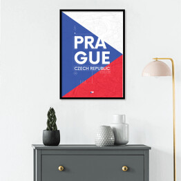 Plakat w ramie Typografia - Praga