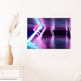 Plakat Neonowe światła laserowe