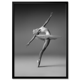 Obraz klasyczny Balerina w tutu i pointe shoes robi piękną pozę