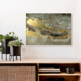 Obraz na płótnie Chropowata brązowo złota ściana