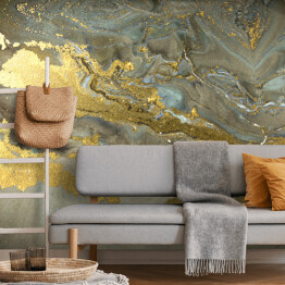 Fototapeta winylowa zmywalna Chropowata brązowo złota ściana