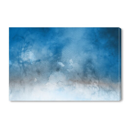 Obraz na płótnie Zimowy pejzaż z horyzontem - akwarelowa abstrakcja