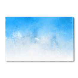 Obraz na płótnie Błękitna akwarela z białymi elementami