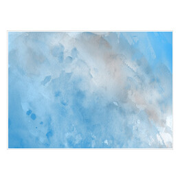 Plakat samoprzylepny Niebieska akwarela ombre w jasnych odcieniach