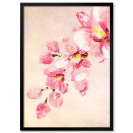 Plakat w ramie Orchidea na pastelowym tle