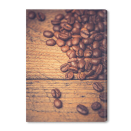 Obraz na płótnie Otwarta kompozycja z ziarnami kawy