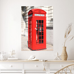Plakat Londyńska czerwona budka telefoniczna 