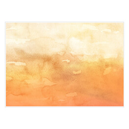 Plakat samoprzylepny Akwarela w odcieniach koloru brzoskwiniowego z brązowymi akcentami