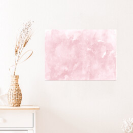 Plakat samoprzylepny Pastelowa różowa akwarela ombre