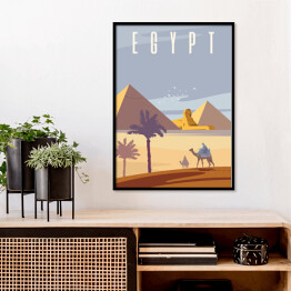 Plakat w ramie Podróżnicza ilustracja - Egipt
