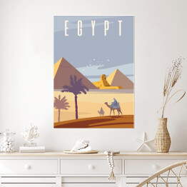Plakat Podróżnicza ilustracja - Egipt