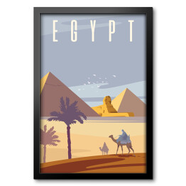 Obraz w ramie Podróżnicza ilustracja - Egipt