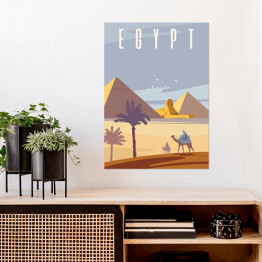 Plakat Podróżnicza ilustracja - Egipt