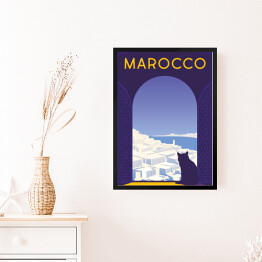 Obraz w ramie Podróżnicza ilustracja - Maroko
