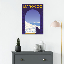 Plakat samoprzylepny Podróżnicza ilustracja - Maroko