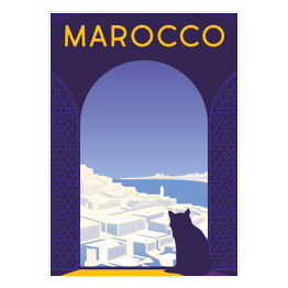 Plakat samoprzylepny Podróżnicza ilustracja - Maroko