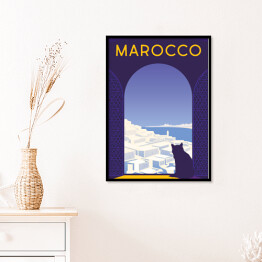 Plakat w ramie Podróżnicza ilustracja - Maroko