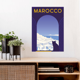 Plakat Podróżnicza ilustracja - Maroko