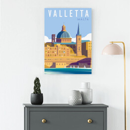 Obraz na płótnie Podróżnicza ilustracja - Valletta, Malta