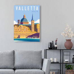 Podróżnicza ilustracja - Valletta, Malta