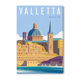 Podróżnicza ilustracja - Valletta, Malta