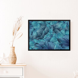 Obraz w ramie Duże płatki niebieskich kwiatów