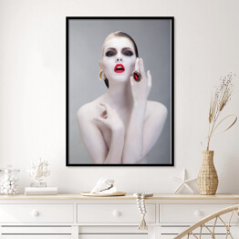 Plakat w ramie Portret glamour kobiety w biżuterii