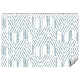Tapeta samoprzylepna w rolce Abstrakcyjny geometryczny wzór z paskami, liniami. Bezszwowe tło wektorowe. Biały i niebieski ornament. Prosty kratowy wzór graficzny