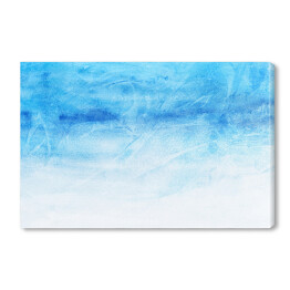 Obraz na płótnie Akwarelowy niebieski krajobraz - abstrakcja