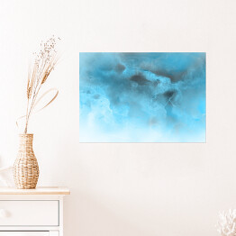 Plakat Pochmurne niebo - akwarelowa abstrakcja