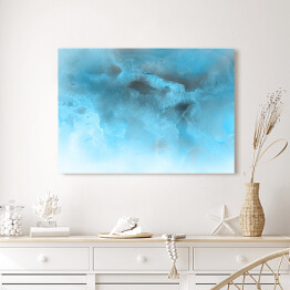Obraz na płótnie Pochmurne niebo - akwarelowa abstrakcja