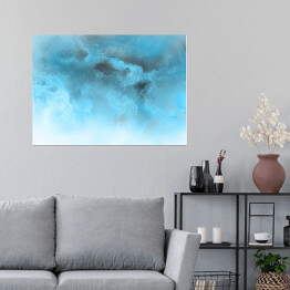 Plakat Pochmurne niebo - akwarelowa abstrakcja