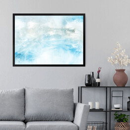 Obraz w ramie Błękit chmur - akwarela z efektem ombre